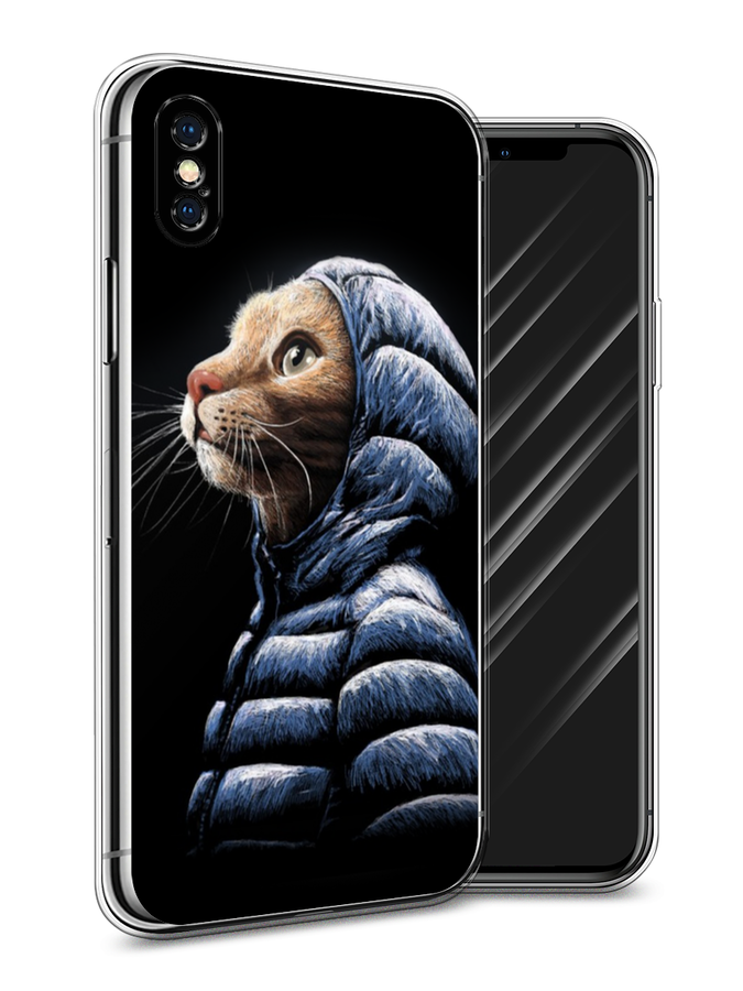 фото Чехол awog на apple iphone xs max (10s max) / айфон xs max (10s max) "кот в капюшоне"