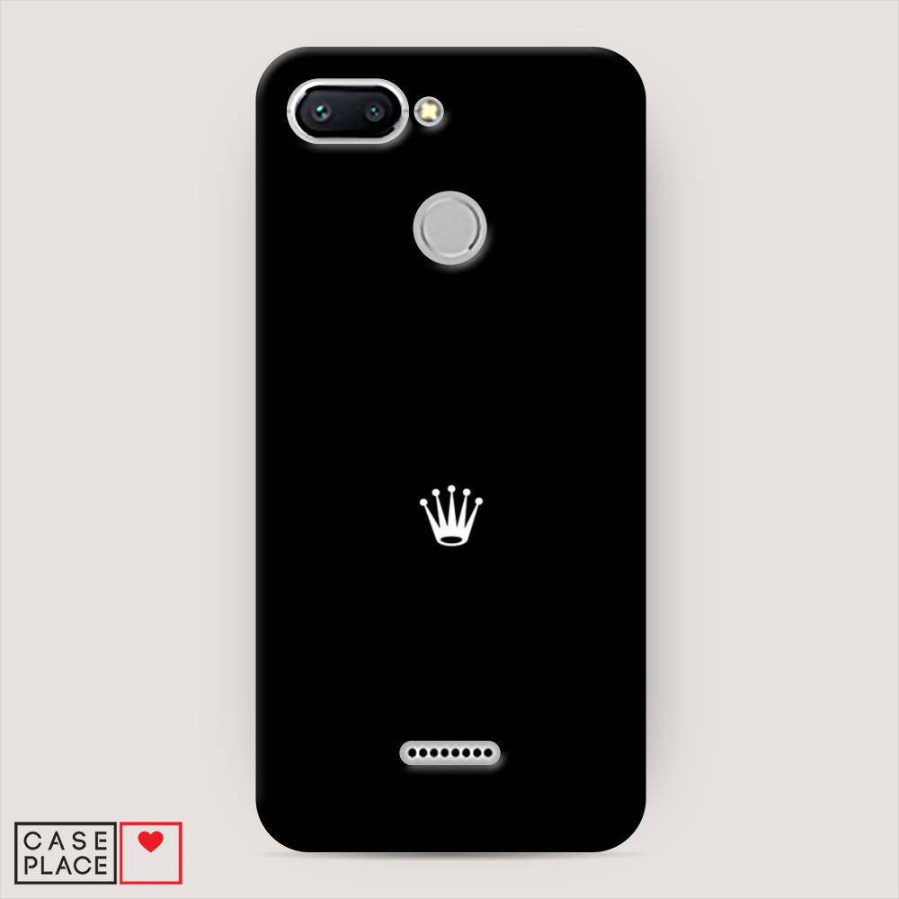 

Пластиковый чехол "Белая корона на черном фоне" на Xiaomi Redmi 6