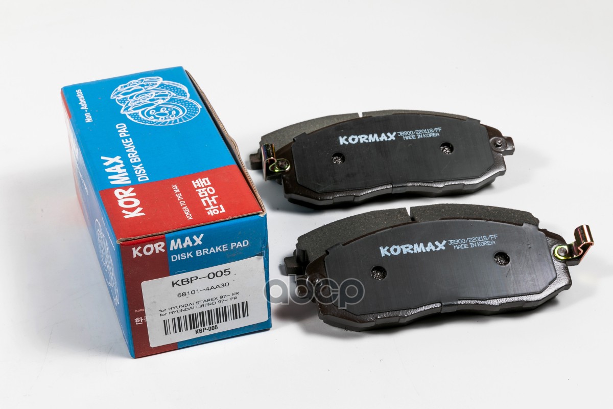 Тормозные колодки KORMAX передние с антискрипной пластиной KBP005