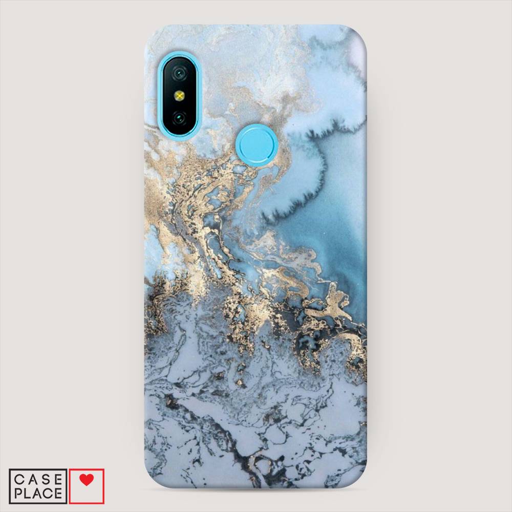 

Пластиковый чехол "Морозная лавина синяя" на Xiaomi Redmi 6 Plus, 33920-2