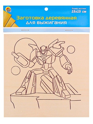 

Заготовка деревянная для выжигания Рыжий кот Сильный робот НР-8545