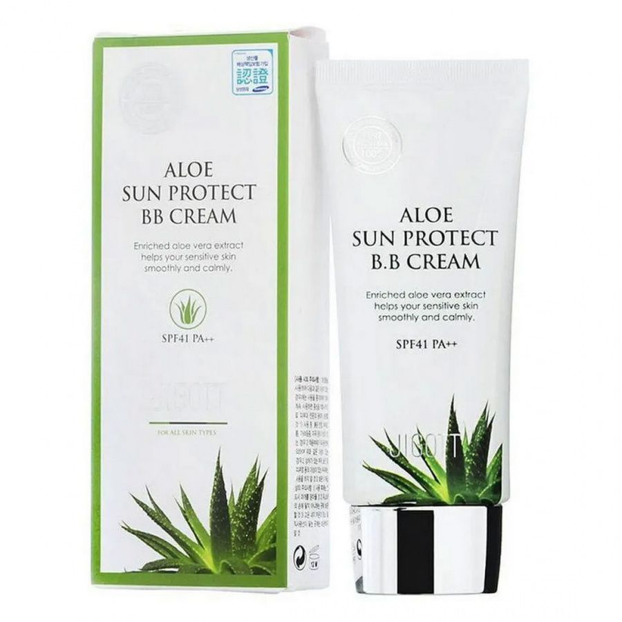 BB-крем JIGOTT для лица с экстрактом алоэ солнцезащитный ALOE SUN PROTECT 50 мл