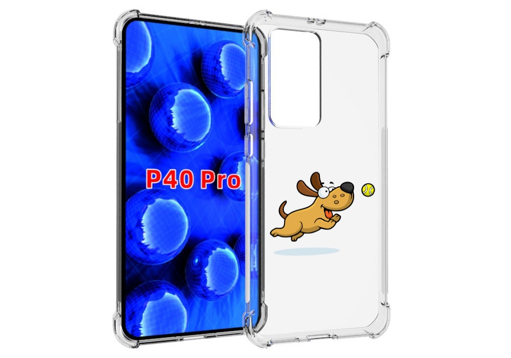 Чехол MyPads пёсик для Huawei P40 Pro противоударный