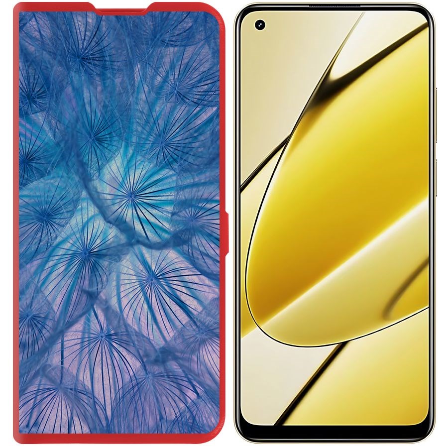 

Чехол-книжка Krutoff Eco Book для Realme 11 4G Синий одуванчик (красный)