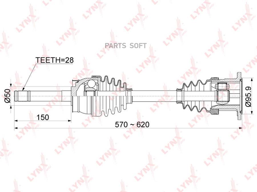 

Привод в сборе пер.NISSAN Pick Up(D22) 2.4-3.2D 98-05