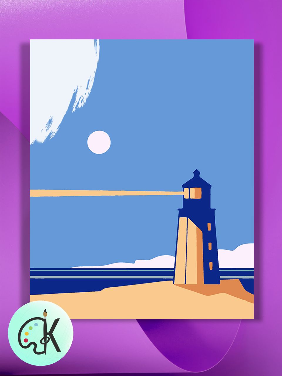 

Картина по номерам на холсте Культура Цвета Минимализм - Маяк 2, 30 х 40 см, Минимализм - Маяк 2