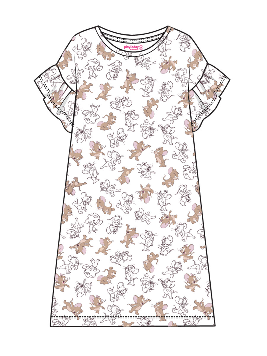 

Сорочка ночная детская PlayToday 12441227, разноцветный, 134, 12441227