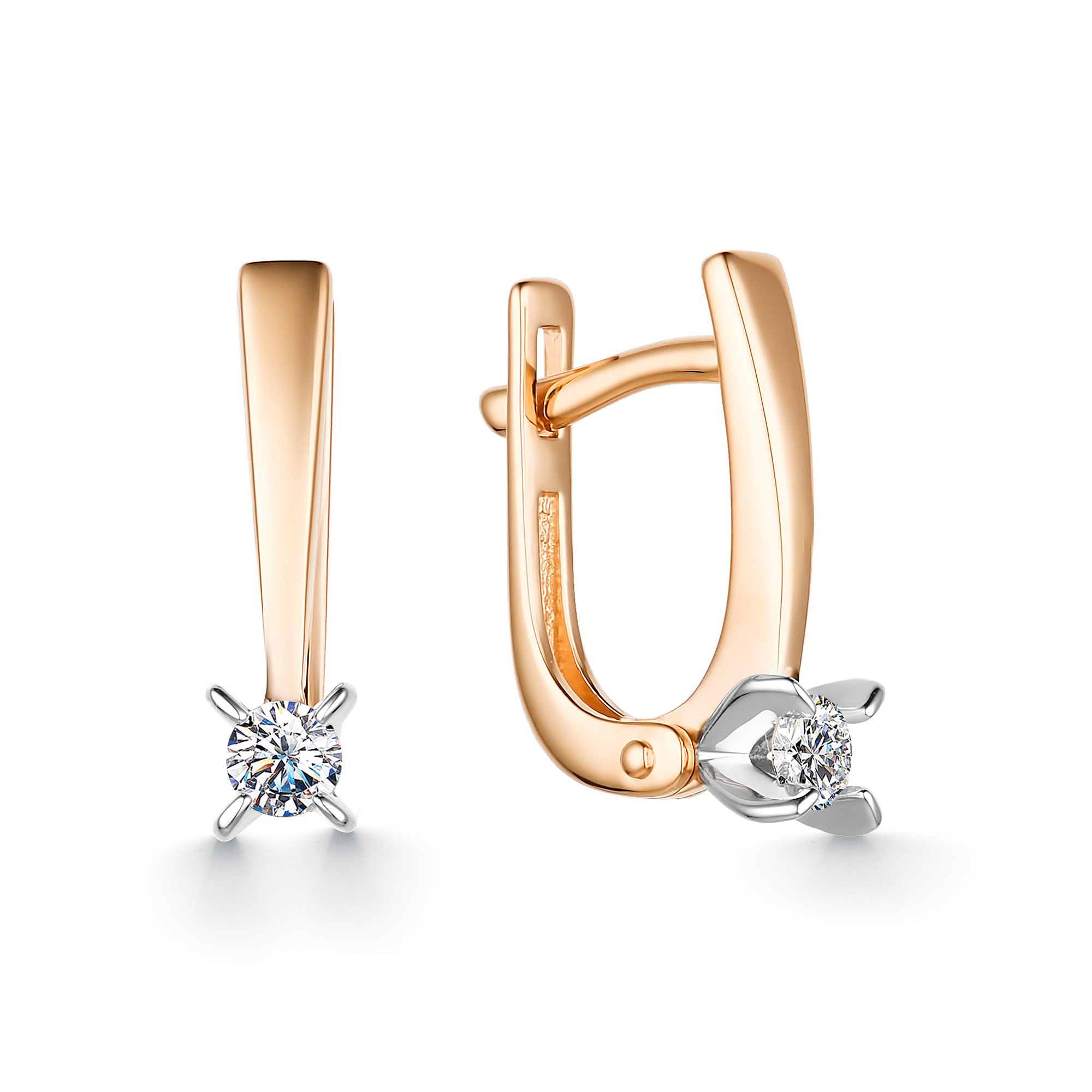 

Серьги из золота с бриллиантом АЛЬКОР 23995-100, 23995-100
