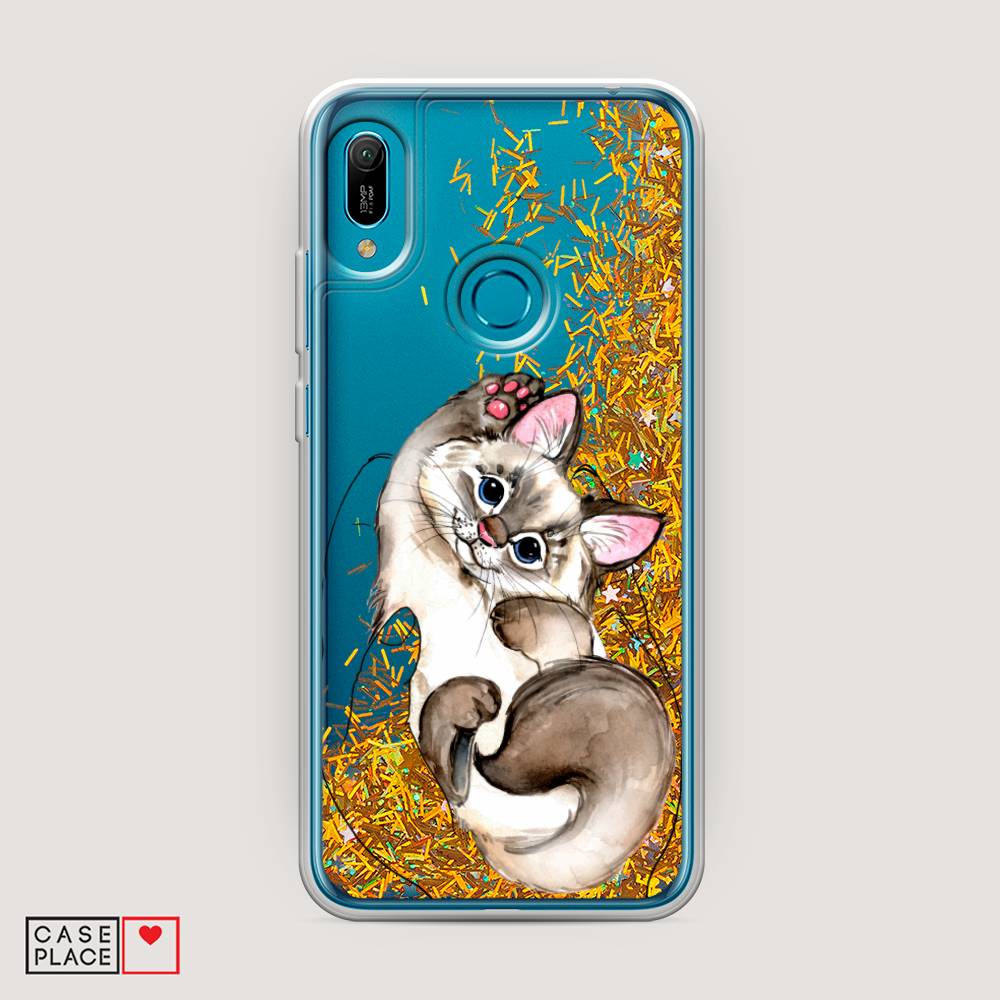 

Чехол Awog на Huawei Y6 2019 "Котенок в ладошках", Коричневый, 68690-1