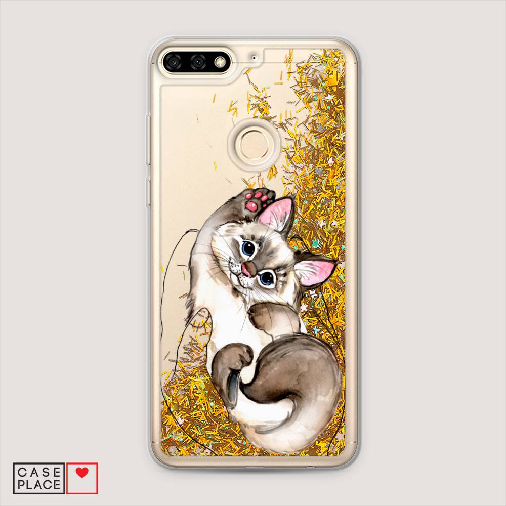

Чехол Awog на Honor 7C "Котенок в ладошках", Коричневый, 64590-1