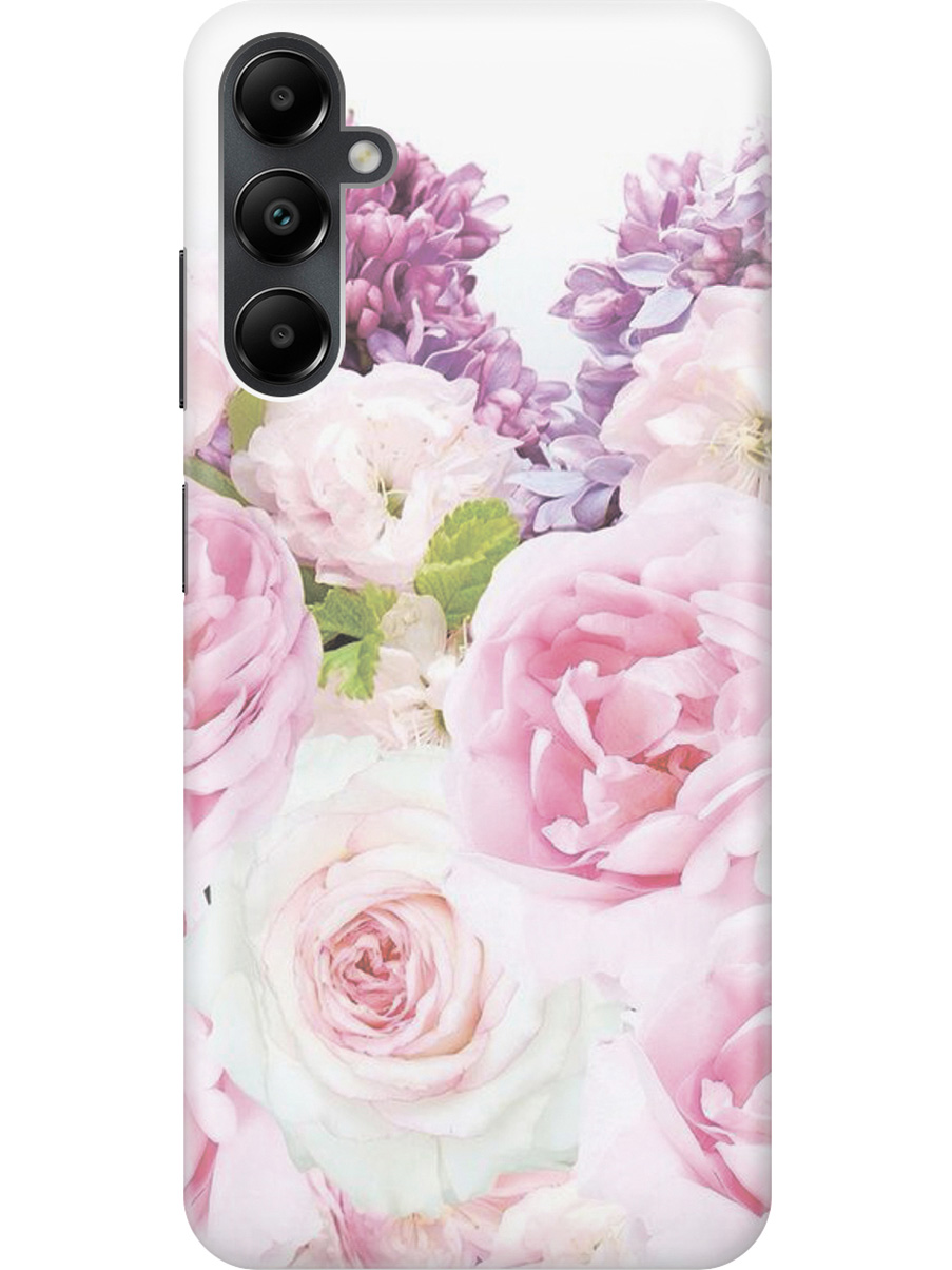 

Силиконовый чехол на Samsung Galaxy A05s "Розовый букет", Белый;розовый, 20001456