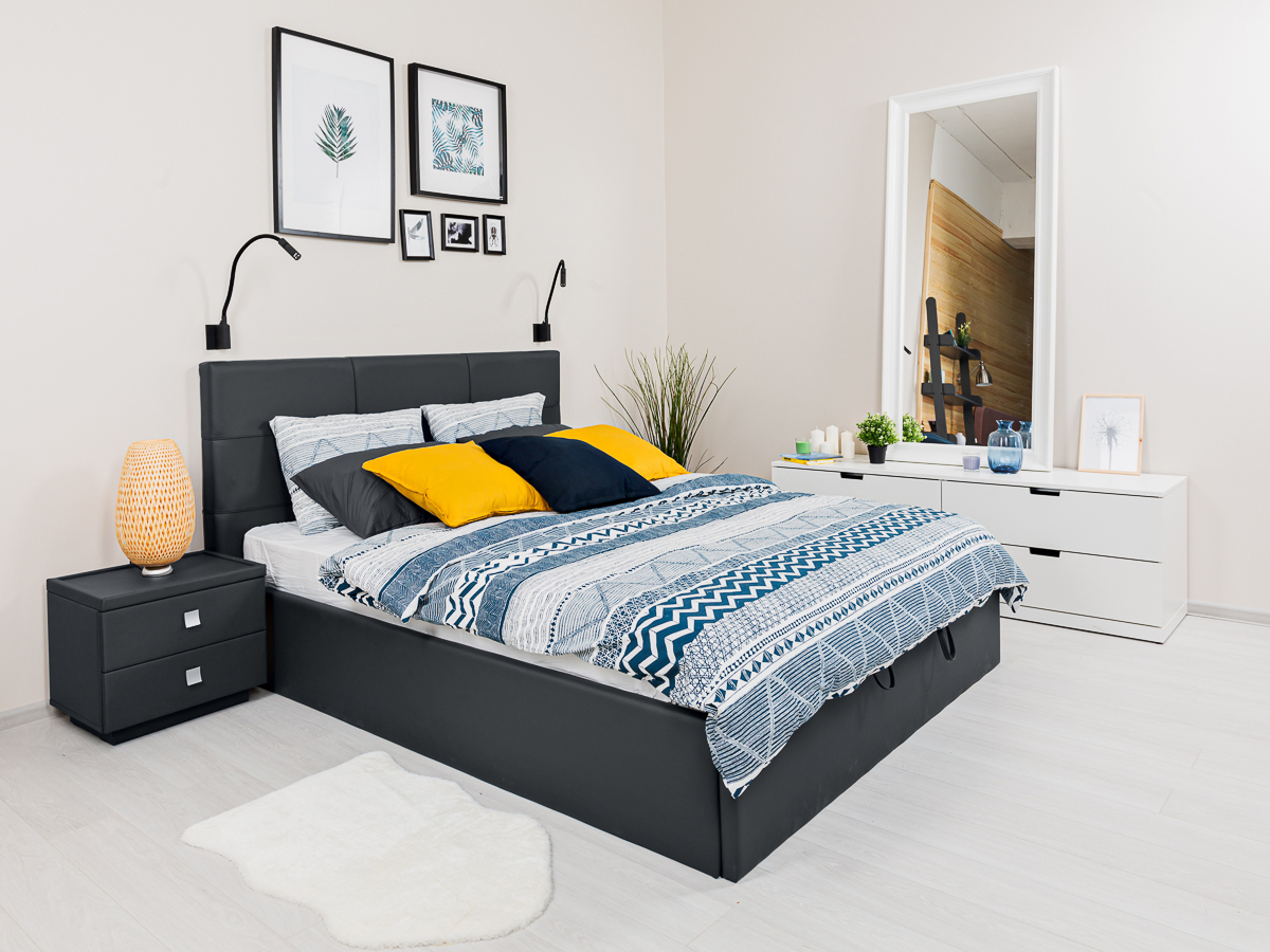 

кровать ARMOS с ПМ Thea ECO Велюр Velutto 9 серый 140х200, Разноцветный, Thea ECO