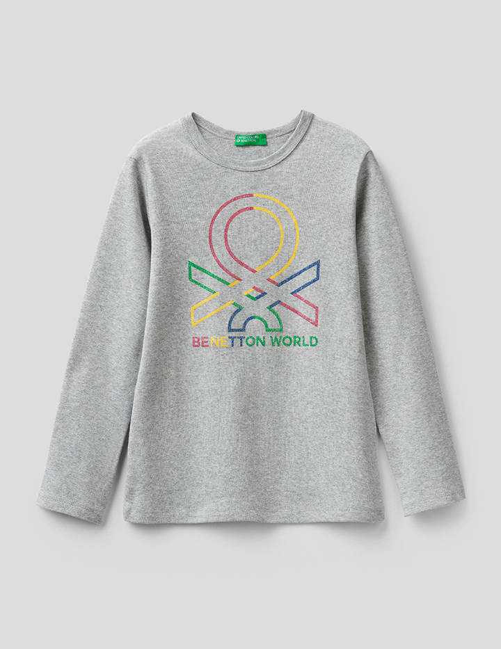

Футболка детская Benetton 22P_3I9WC154I_501_XS серый р.110, 22P_3I9WC154I_501