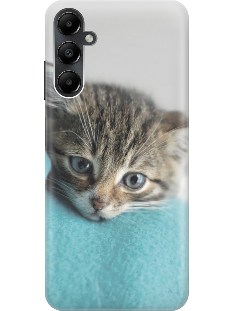 

Силиконовый чехол на Samsung Galaxy A05s "Котенок на пледе", Белый;голубой;коричневый, 20001456