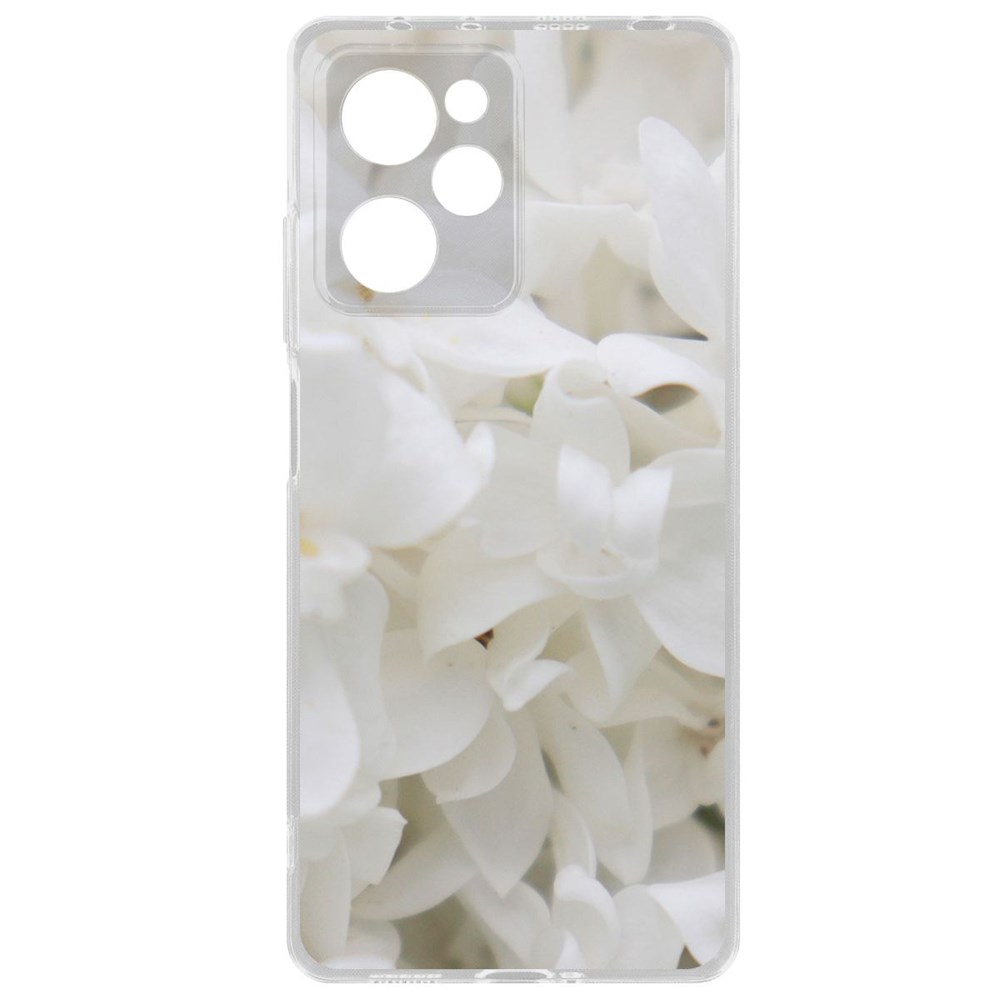 

Чехол-накладка Krutoff Clear Case Белые лилии для Xiaomi Poco X5 Pro, Прозрачный