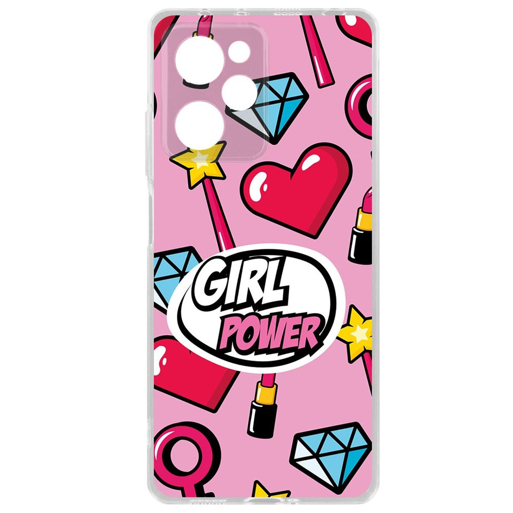 

Чехол-накладка Krutoff Clear Case Girl Power для Xiaomi Poco X5 Pro, Прозрачный