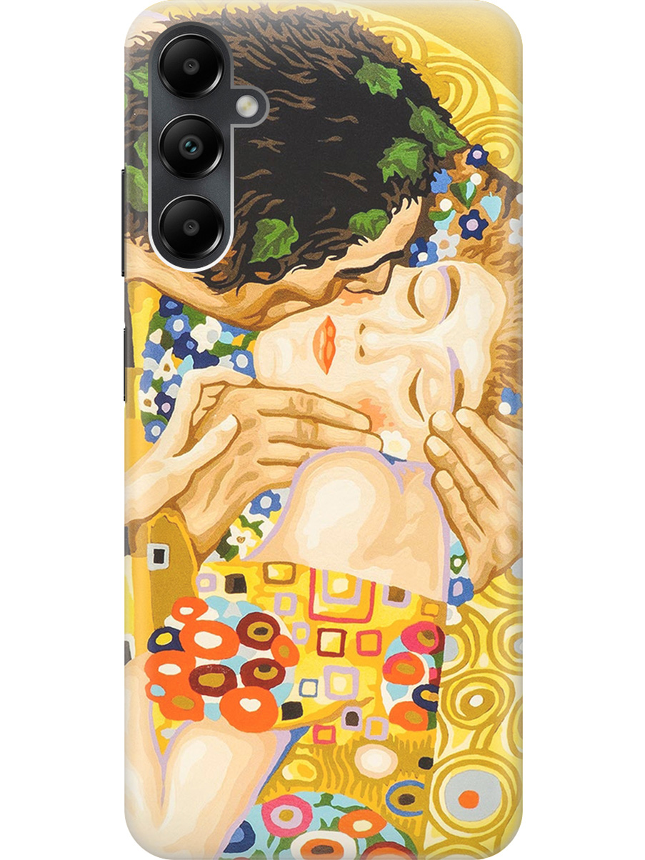 

Силиконовый чехол на Samsung Galaxy A05s "Поцелуй", Желтый, 20001456