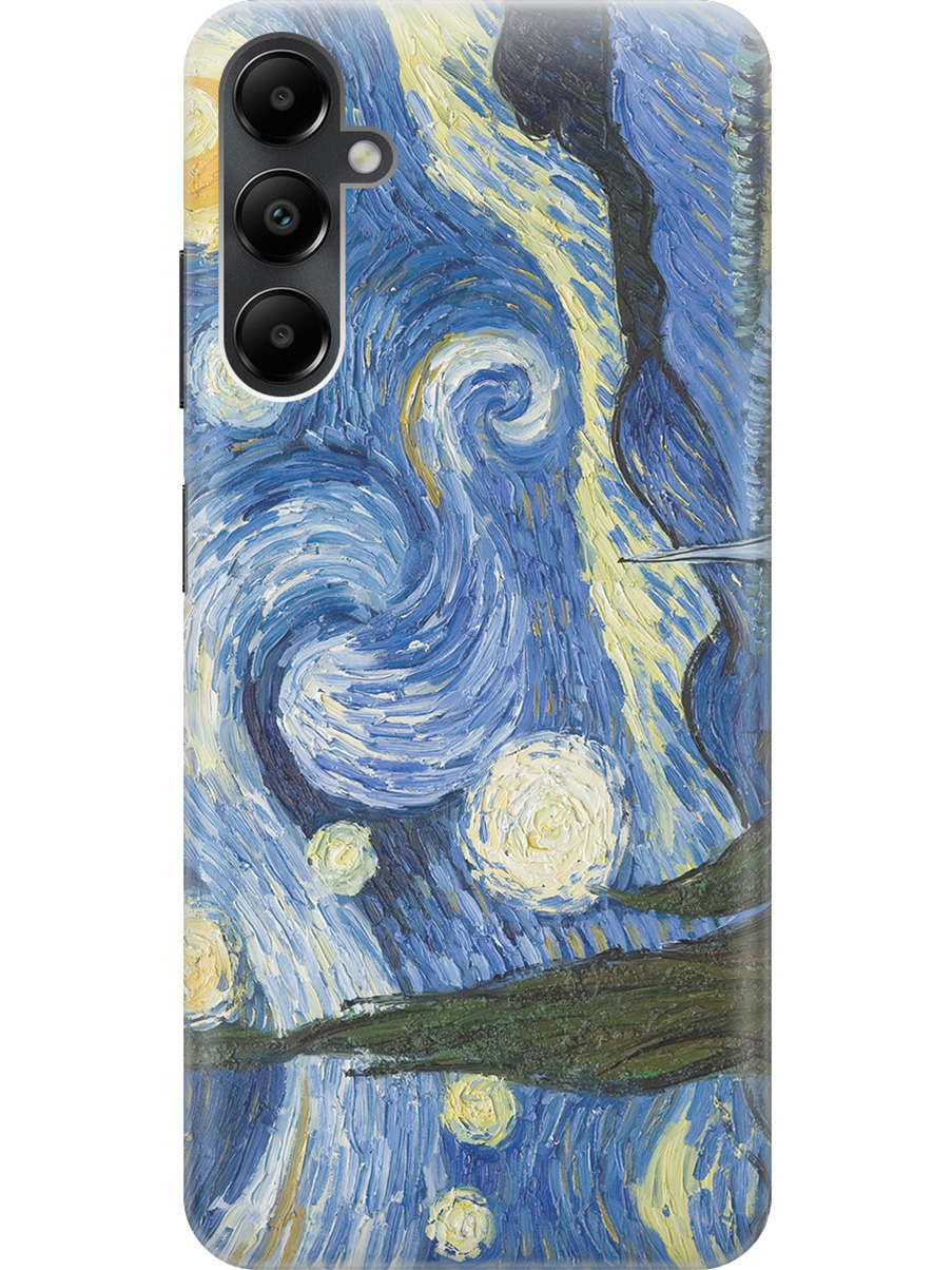 

Силиконовый чехол на Samsung Galaxy A05s "Звездная ночь", Голубой;желтый, 20001456