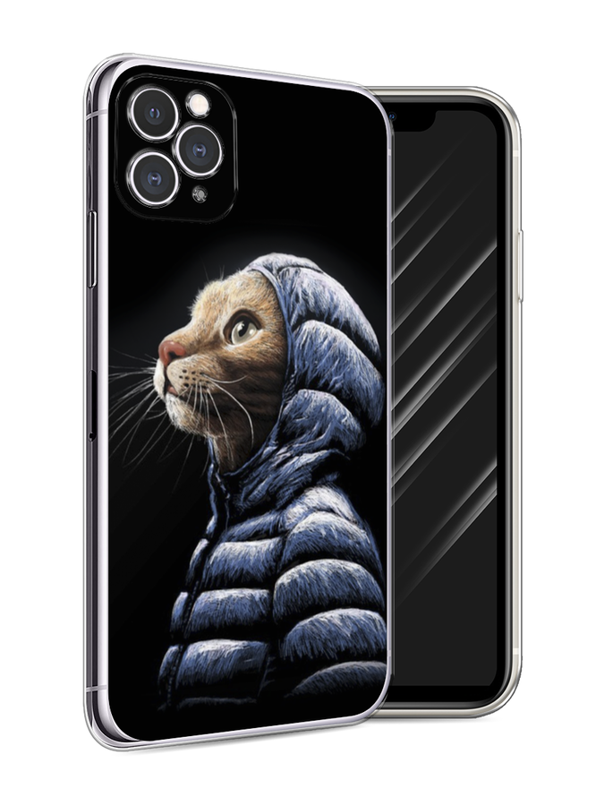 

Чехол Awog на Apple iPhone 11 Pro Max / Айфон 11 Pro Max "Кот в капюшоне", Разноцветный, 12250-2
