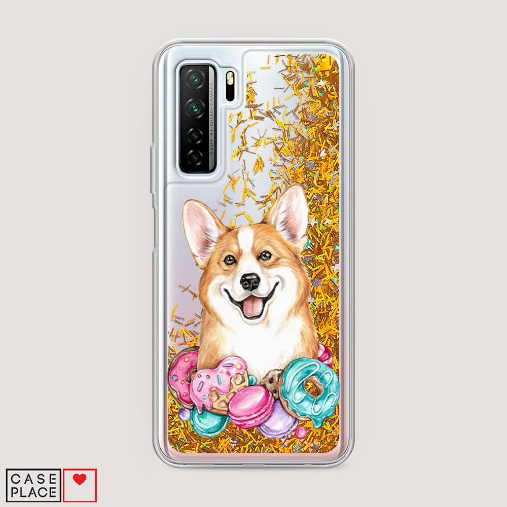 

Чехол Awog на Huawei P40 lite 5G "Корги и сладости", Розовый;белый, 6103090-1