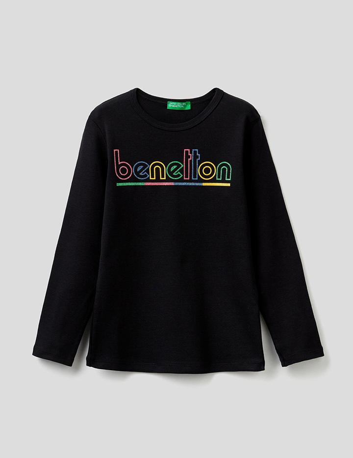 

Футболка детская Benetton 22P_3I9WC154I_100_M черный р.128, 22P_3I9WC154I_100