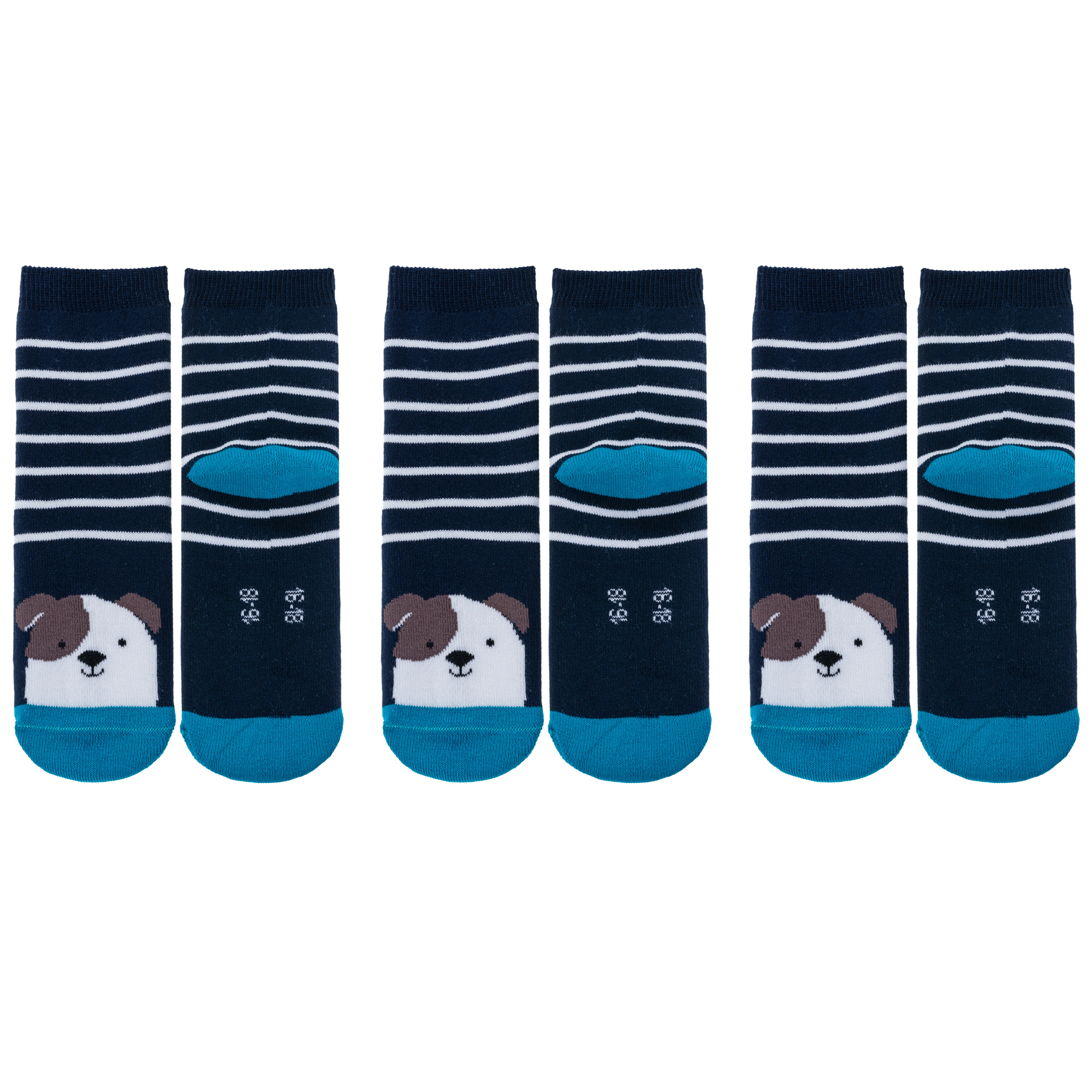 Носки для мальчиков Rusocks 3-Д3-33039 цв. синий; белый р. 20-22