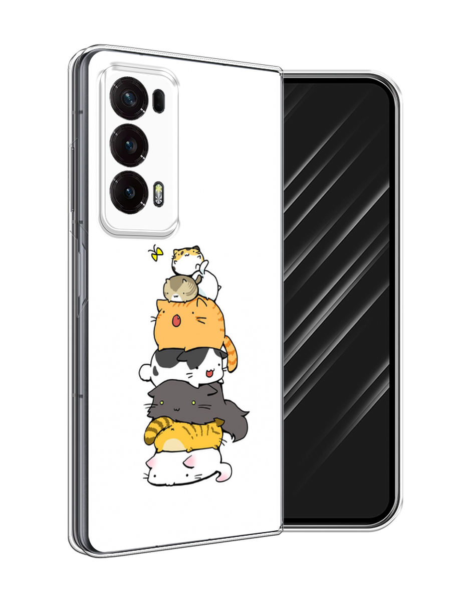 

Чехол Awog на Honor Magic V2 "Бутерброд из котиков", Коричневый;белый;серый, 6123550-1
