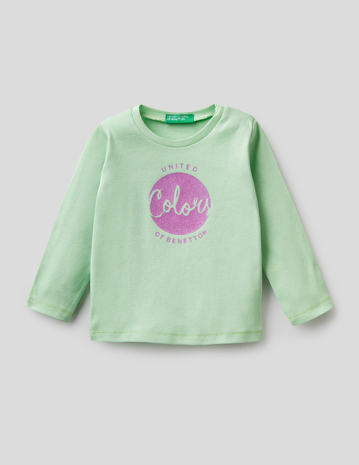 

Футболка детская Benetton 22P_3I9WC151Q_26L_82 зеленый р.80, 22P_3I9WC151Q_26L