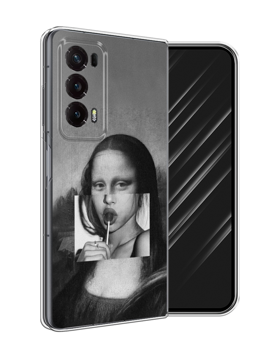 

Чехол Awog на Honor Magic V2 "Mona Lisa sucking lollipop", Серый, 6123550-1