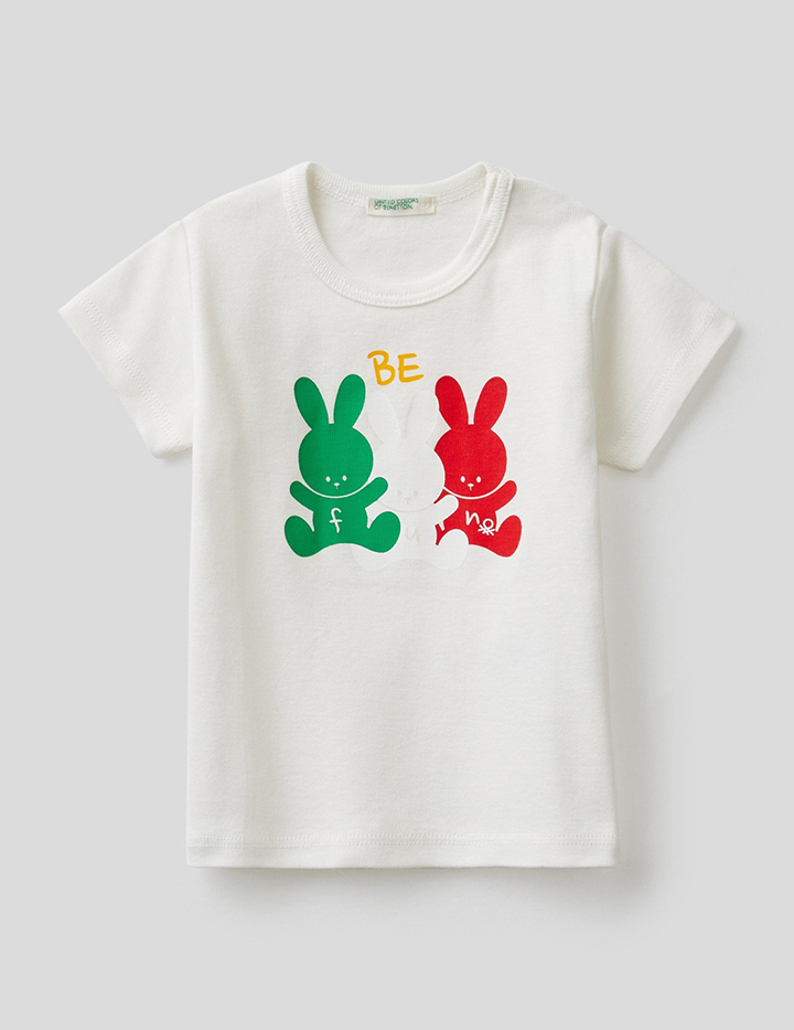 

Футболка детская Benetton 22P_3I9WMM28H_903_82 белый р.80, 22P_3I9WMM28H_903