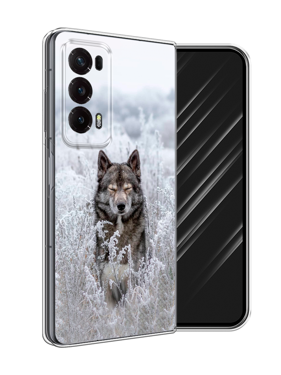 

Чехол Awog на Honor Magic V2 "Волк в поле", Белый;черный, 6123550-1