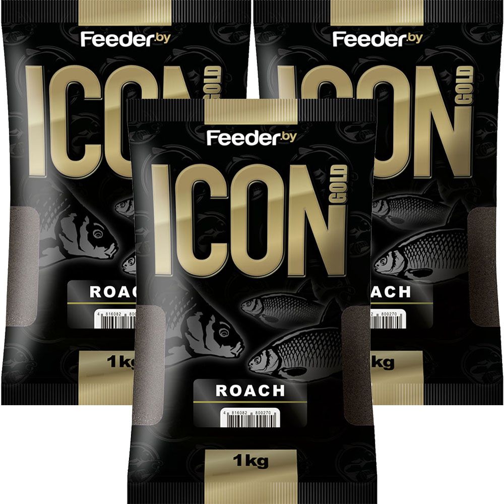 

Прикормка Feeder.by Icon Gold Roach 3 упаковки, Разноцветный, Icon Gold