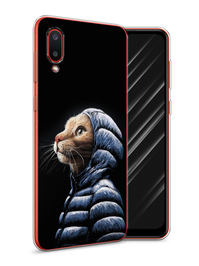 

Чехол Awog на Samsung Galaxy A02 / Самсунг A02 "Кот в капюшоне", Разноцветный, 2102550-2