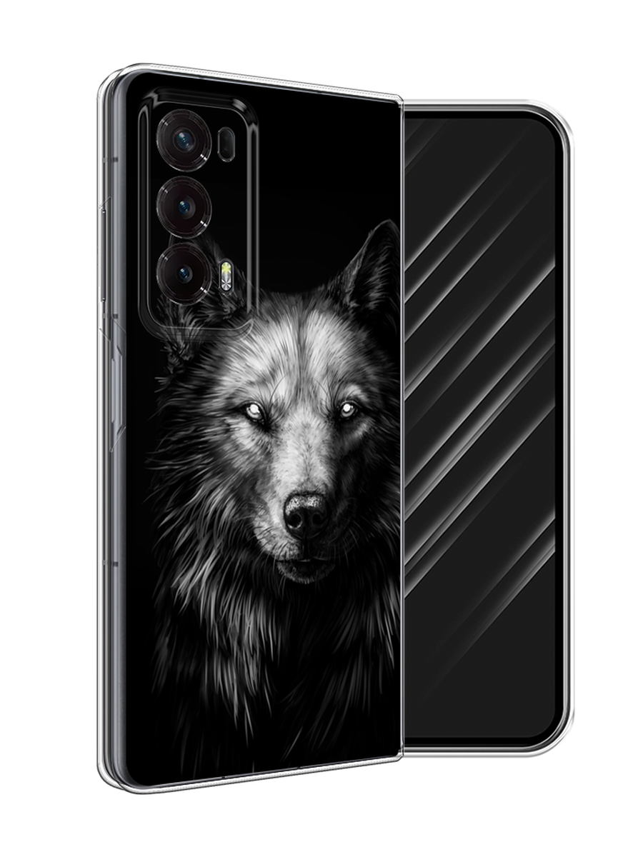 

Чехол Awog на Honor Magic V2 "Волк черно белый", Серый;бежевый;белый, 6123550-1