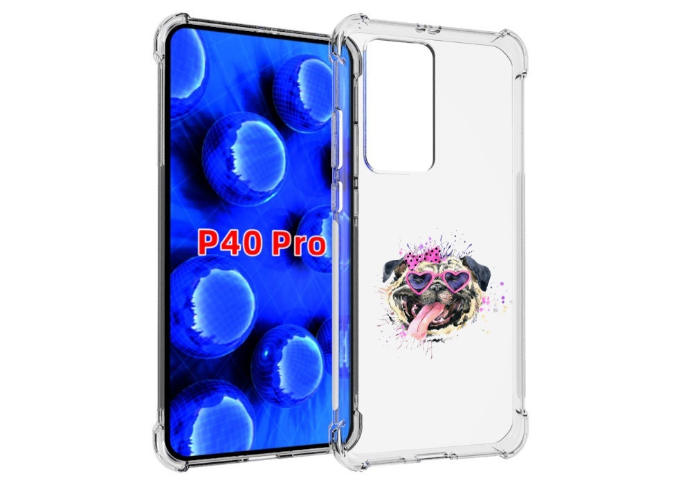 

Чехол MyPads Веселая собака для Huawei P40 Pro противоударный, Прозрачный, Tocco