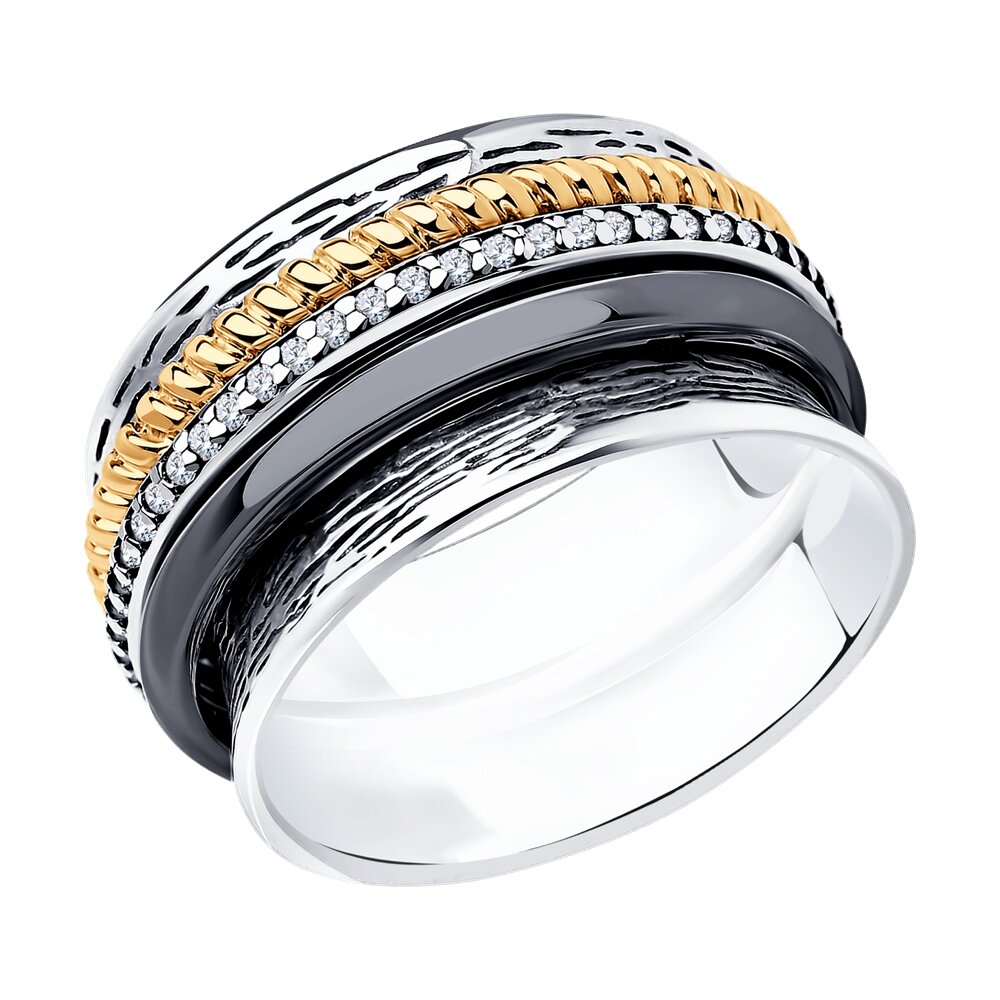 фото Кольцо из серебра с фианитом р. 17,5 sokolov 95010212