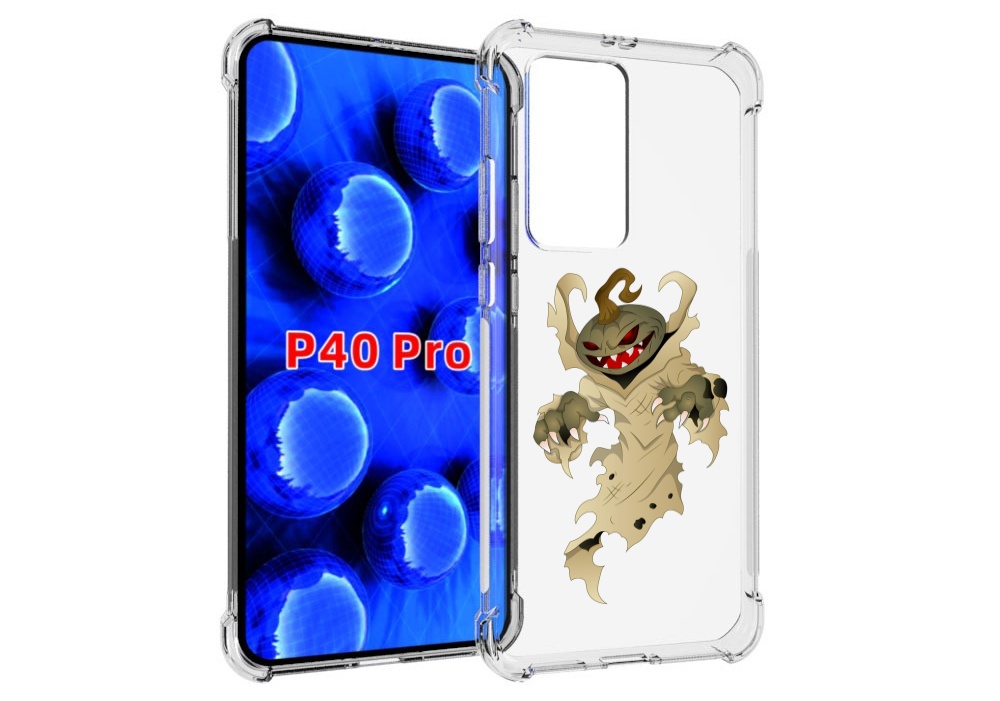 

Чехол MyPads призрак хэллоуина для Huawei P40 Pro противоударный, Прозрачный, Tocco