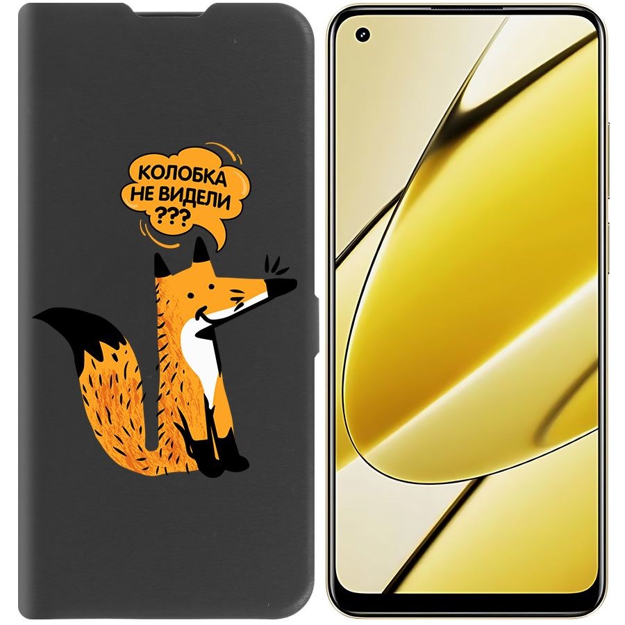 

Чехол-книжка Krutoff Eco Book для Realme 11 4G Лиса (черный)