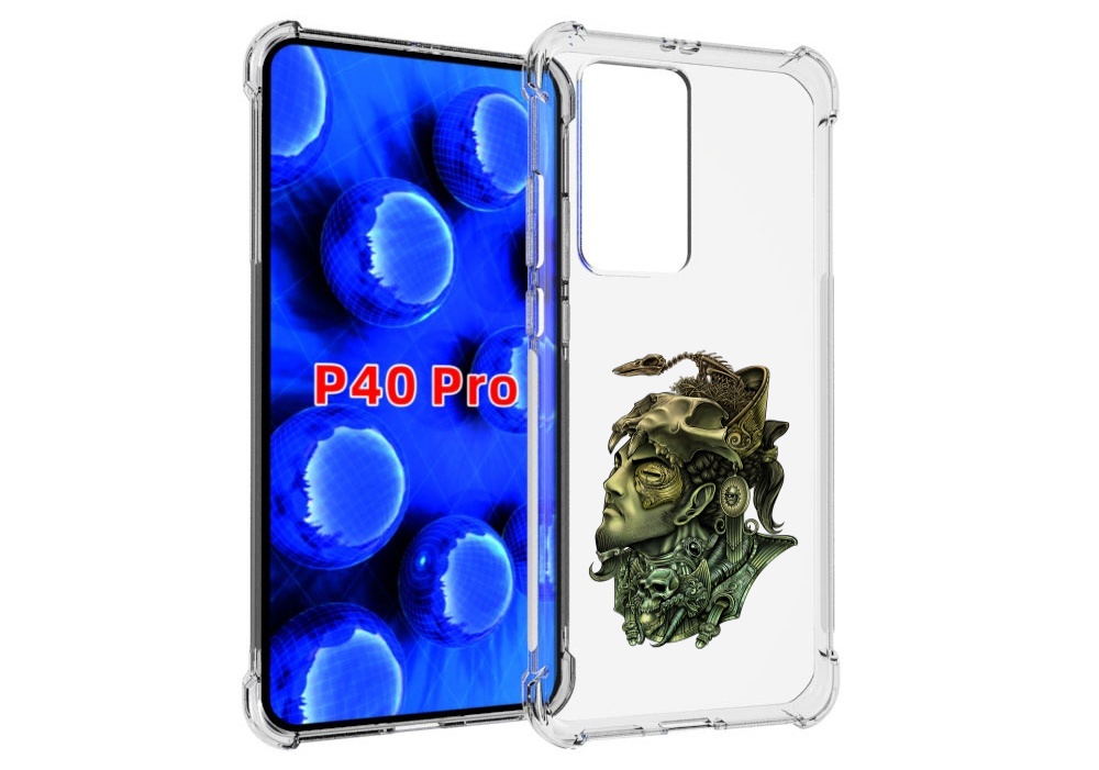 

Чехол MyPads бронзовый воин для Huawei P40 Pro противоударный, Прозрачный, Tocco