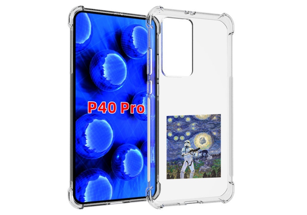 

Чехол MyPads star wars звездная ночь для Huawei P40 Pro противоударный, Прозрачный, Tocco