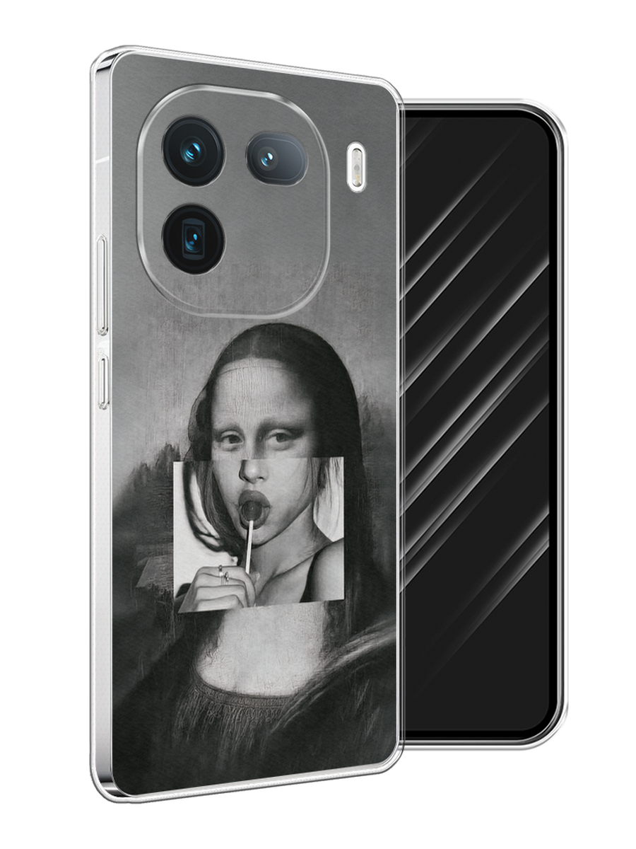 

Чехол Awog на Vivo iQOO 12 "Mona Lisa sucking lollipop", Серый, 2612050-1