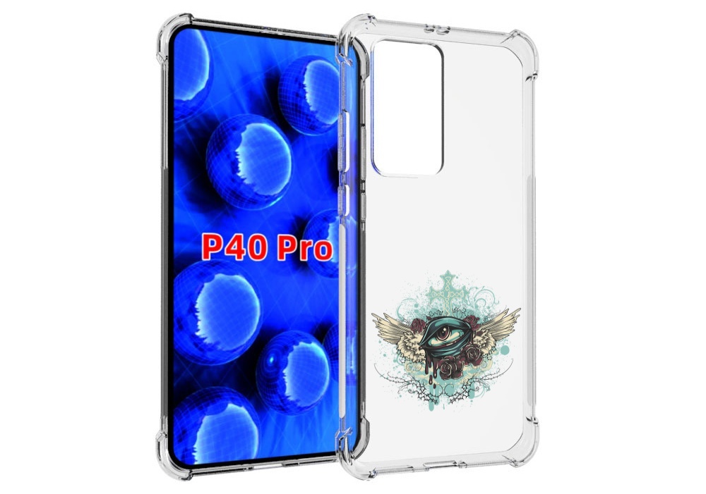 

Чехол MyPads плачущий глаз с крыльями для Huawei P40 Pro противоударный, Прозрачный, Tocco