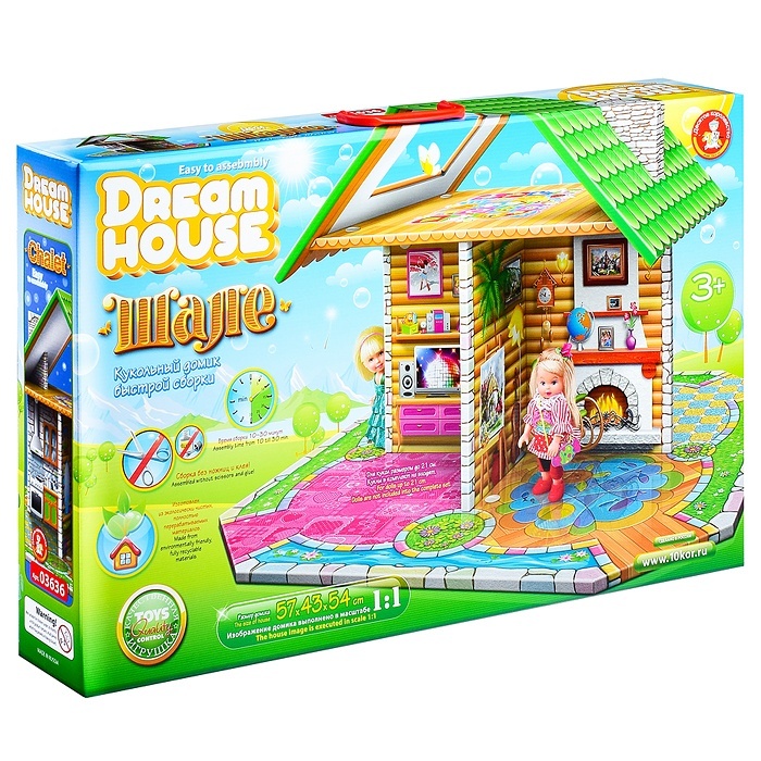 фото Кукольные домики десятое королевство быстрая сборка, dream house шале, картон