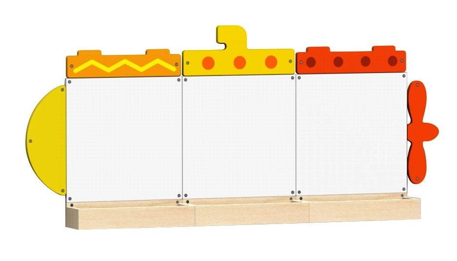 Доска для рисования магнитная Viga Субмарина, 3 блока, 3 поддона 50781FSC