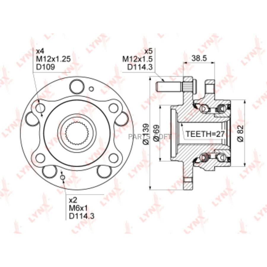 

Подшипник ступицы пер.HYUNDAI I30 11=>, KIA CEED 12=>