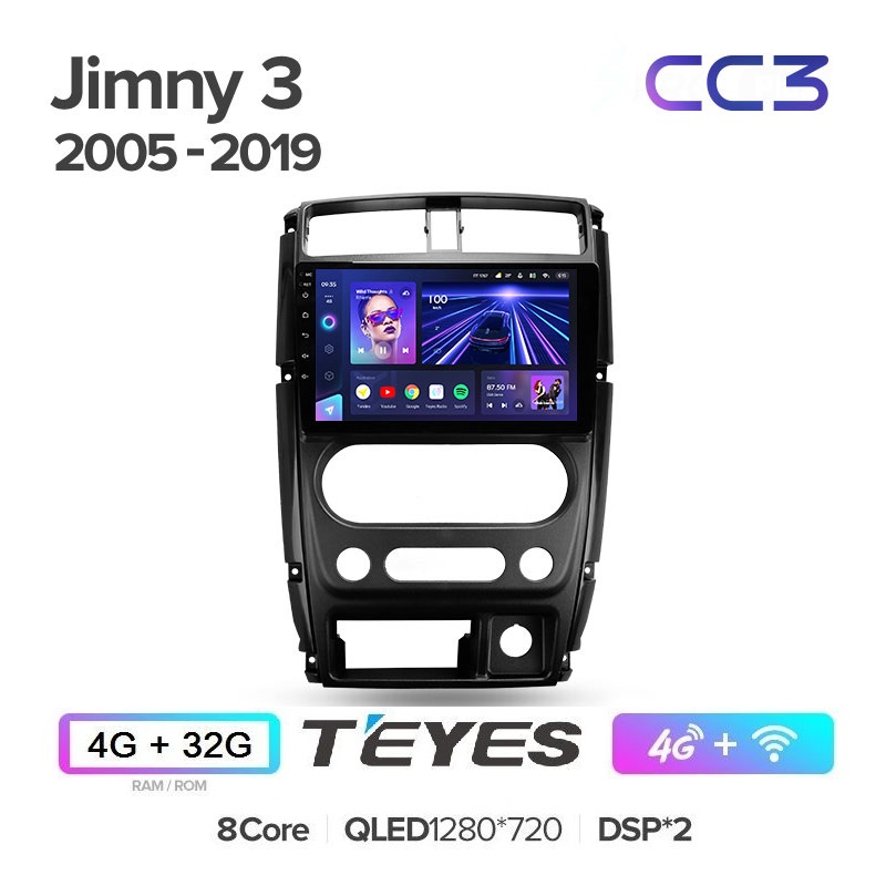 Автомобильная магнитола Teyes CC3 4/32Гб Suzuki Jimny 2005 - 2019 ANDROID