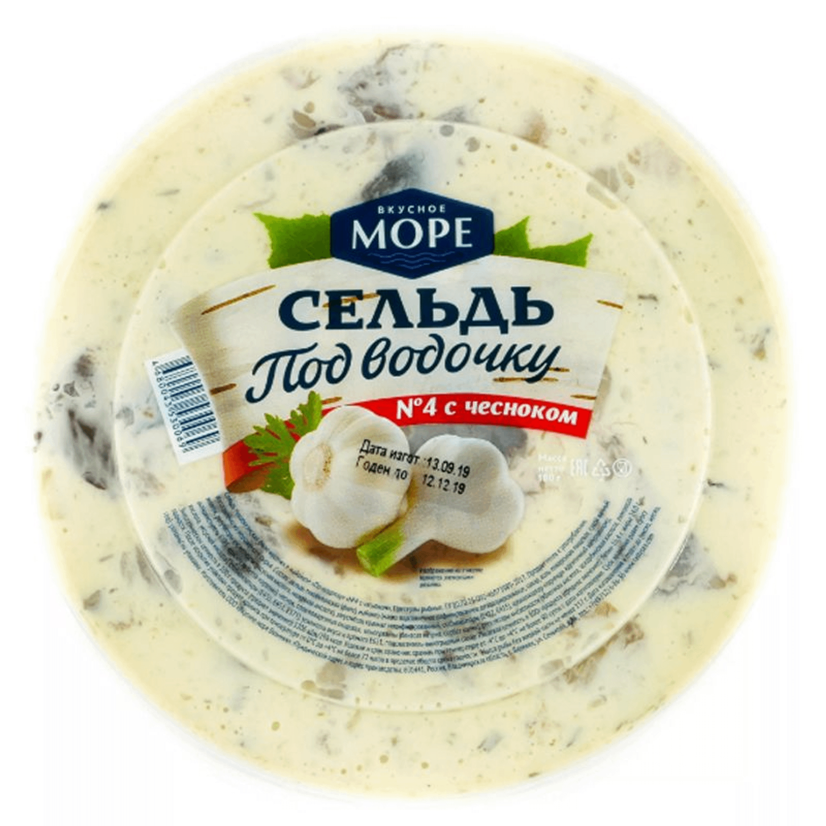 

Сельдь Вкусное Море Застольная с чесноком в майонезном соусе филе-кусочки 150 г