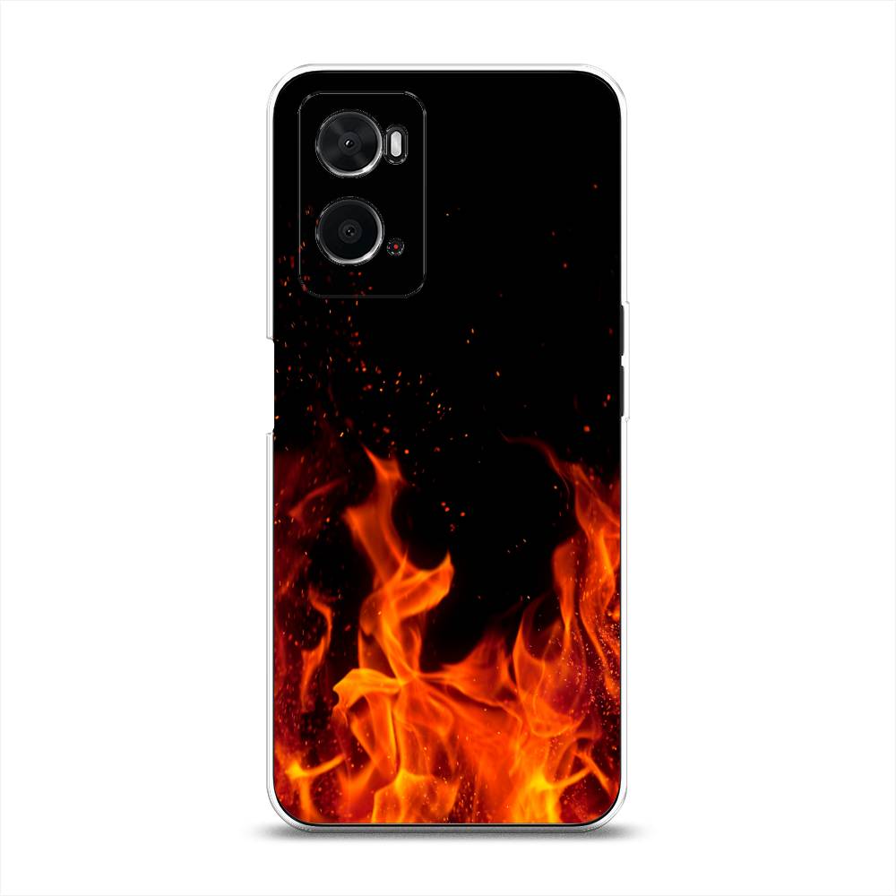 фото Силиконовый чехол "все в огне" на oppo a36 awog