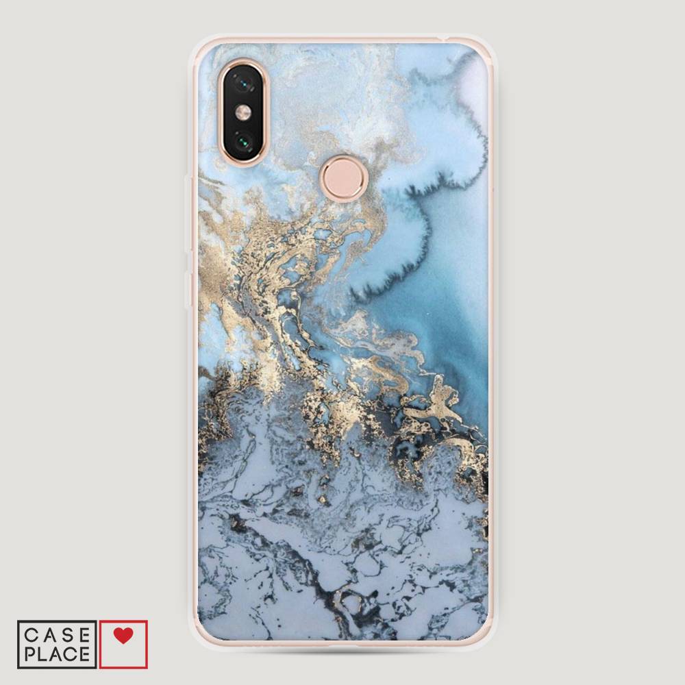 

Пластиковый чехол "Морозная лавина синяя" на Xiaomi Mi Max 3