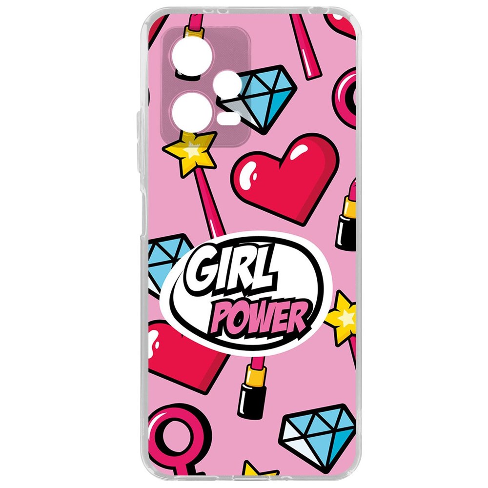 

Чехол-накладка Krutoff Clear Case Girl Power для Xiaomi Poco X5, Прозрачный